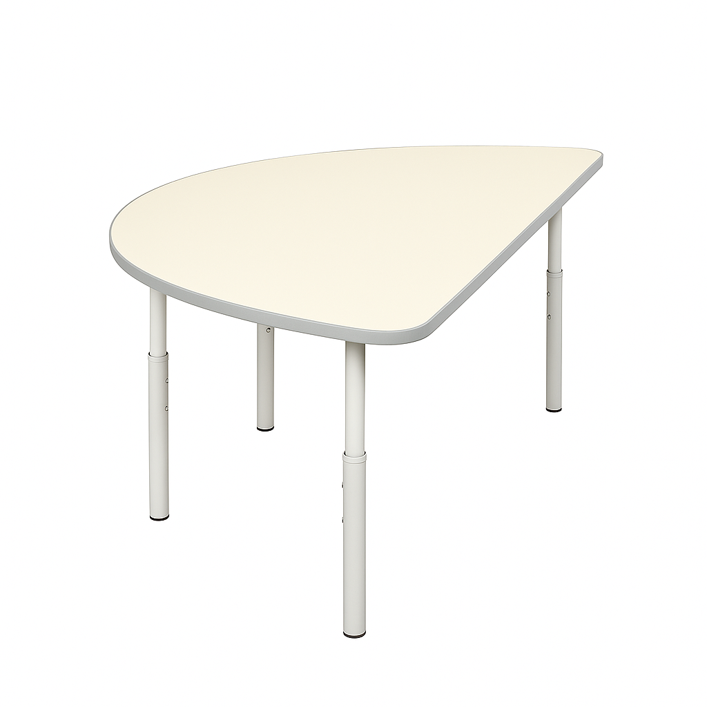 Дитячий стіл у формі півкола, на ростові групи №1-3, ЛЕЛЕКА, 1100х553х460-580 мм.